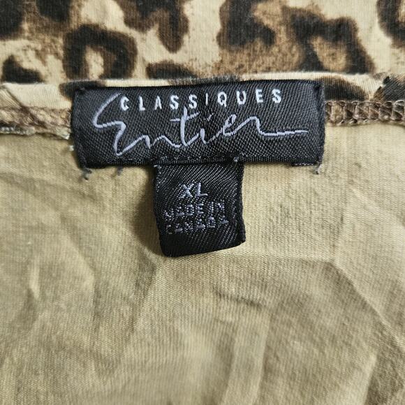 Classiques Entier Animal Print Cotten Blend Sweater Size XL - Picture 3 of 5